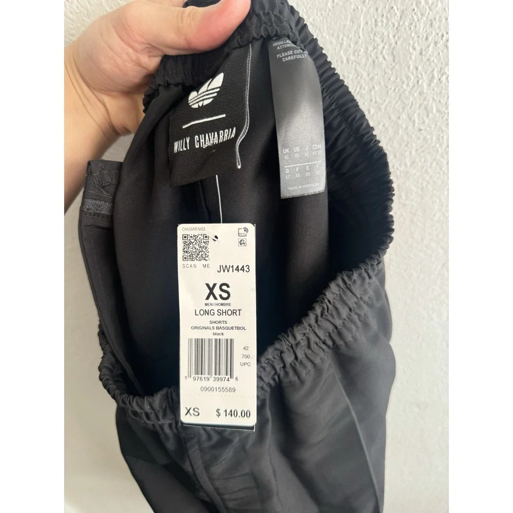 willy chavarria x‎ adidas long shorts jw1443 Size XS CONSORTIUM COLLAB BLACK RED